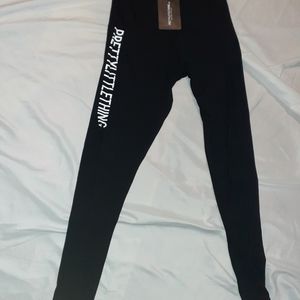Black logo legging